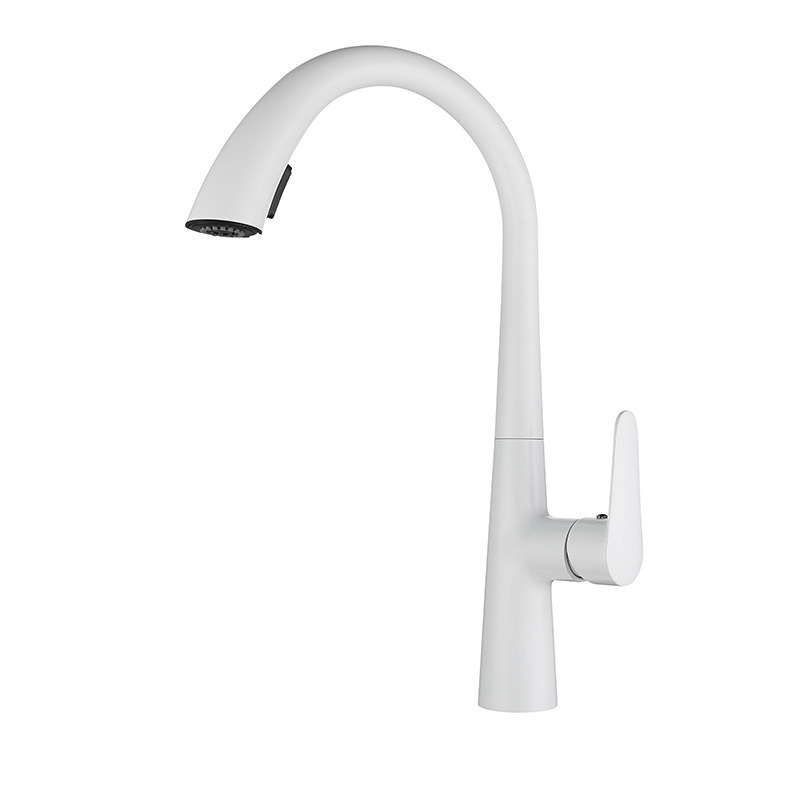 Brushed Gold Pull Out Kitchen Sink Mixer Faucet