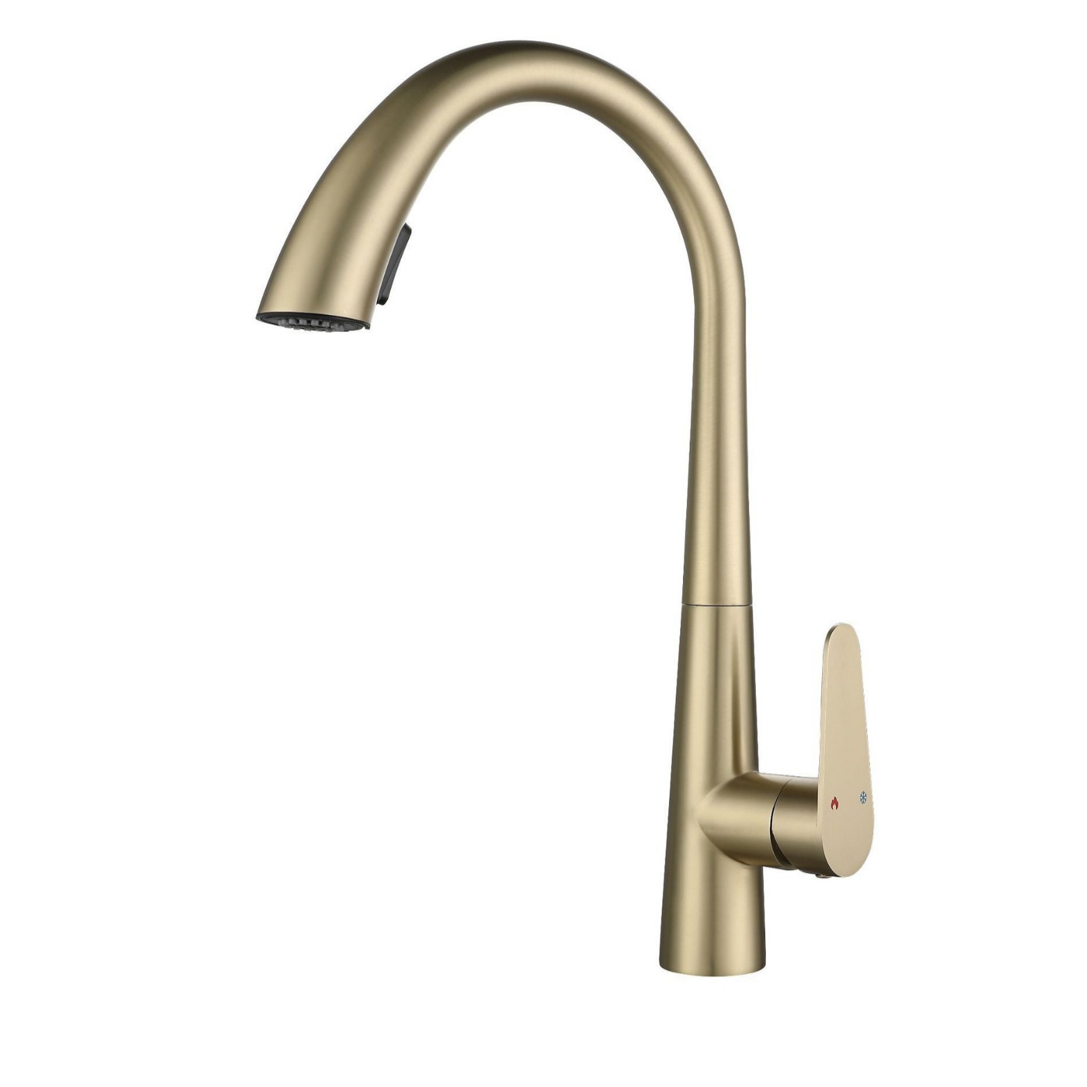 Brushed Gold Pull Out Kitchen Sink Mixer Faucet