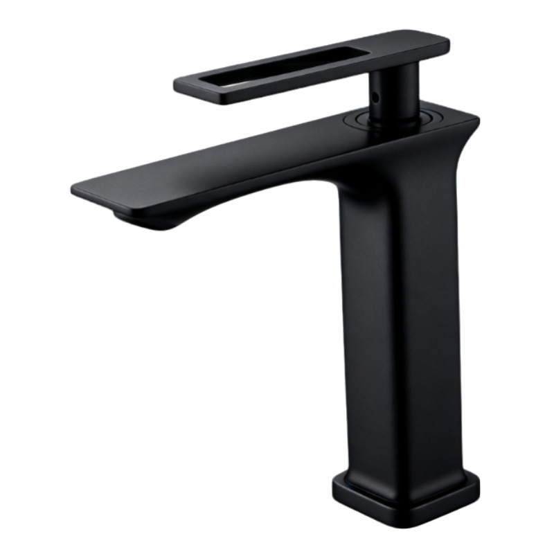 Polished Rose Gold Single Lever Bathroom Basin Mixer Faucet