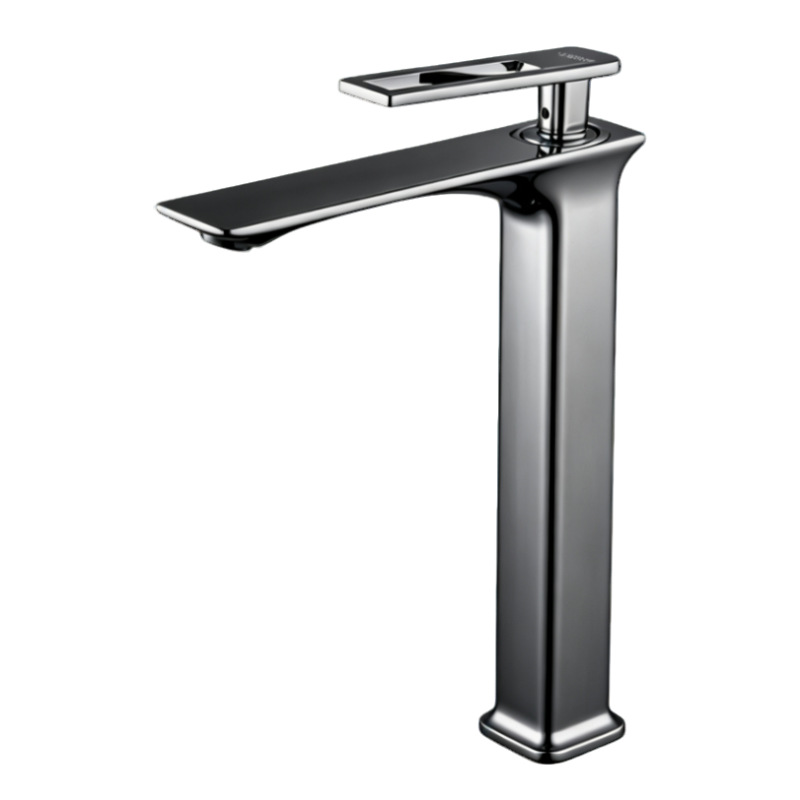 Polished Rose Gold Single Lever Bathroom Basin Mixer Faucet