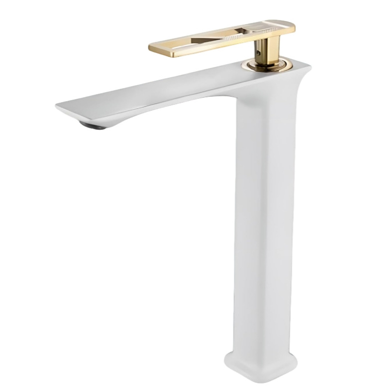 Polished Rose Gold Single Lever Bathroom Basin Mixer Faucet