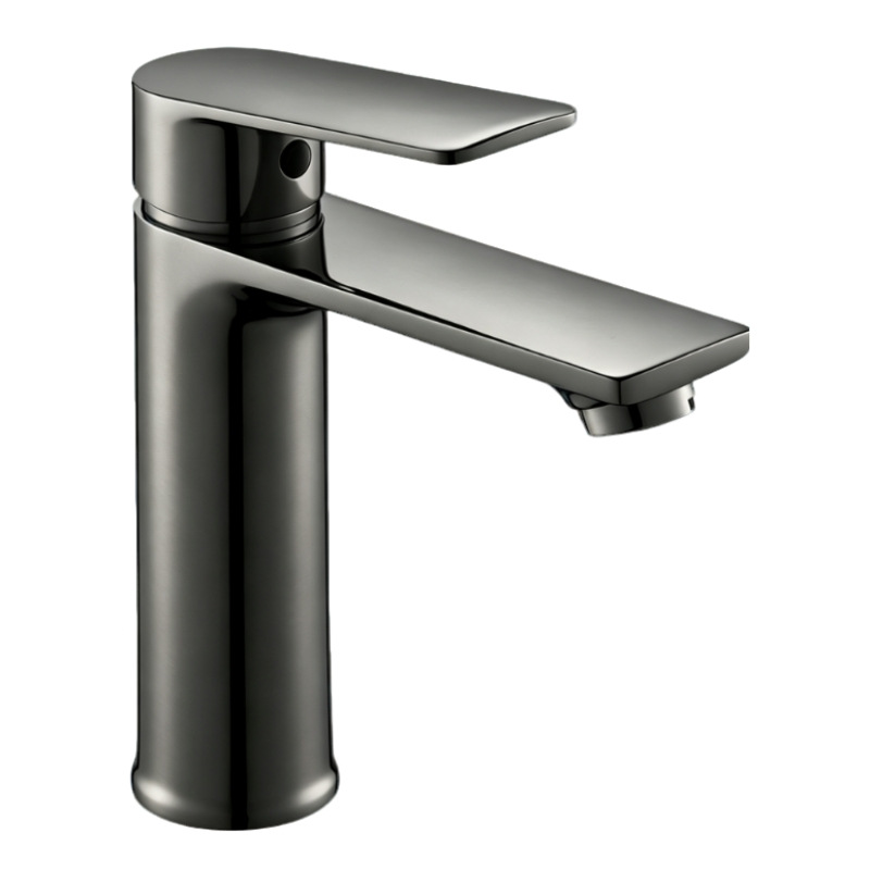 Polished Gunmetal Tall Vessel Basin Mixer Faucet