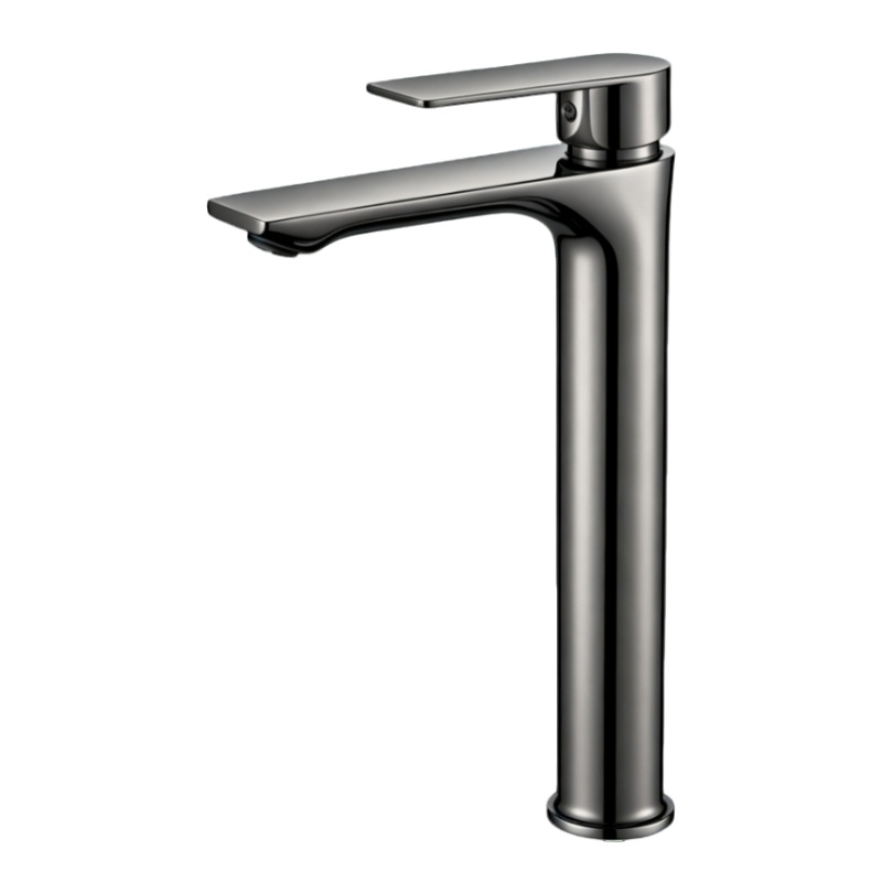 Polished Gunmetal Tall Vessel Basin Mixer Faucet