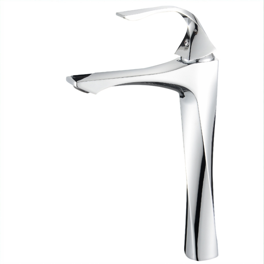 Artistic Polished Rose Gold Single Lever Basin Mixer Faucet