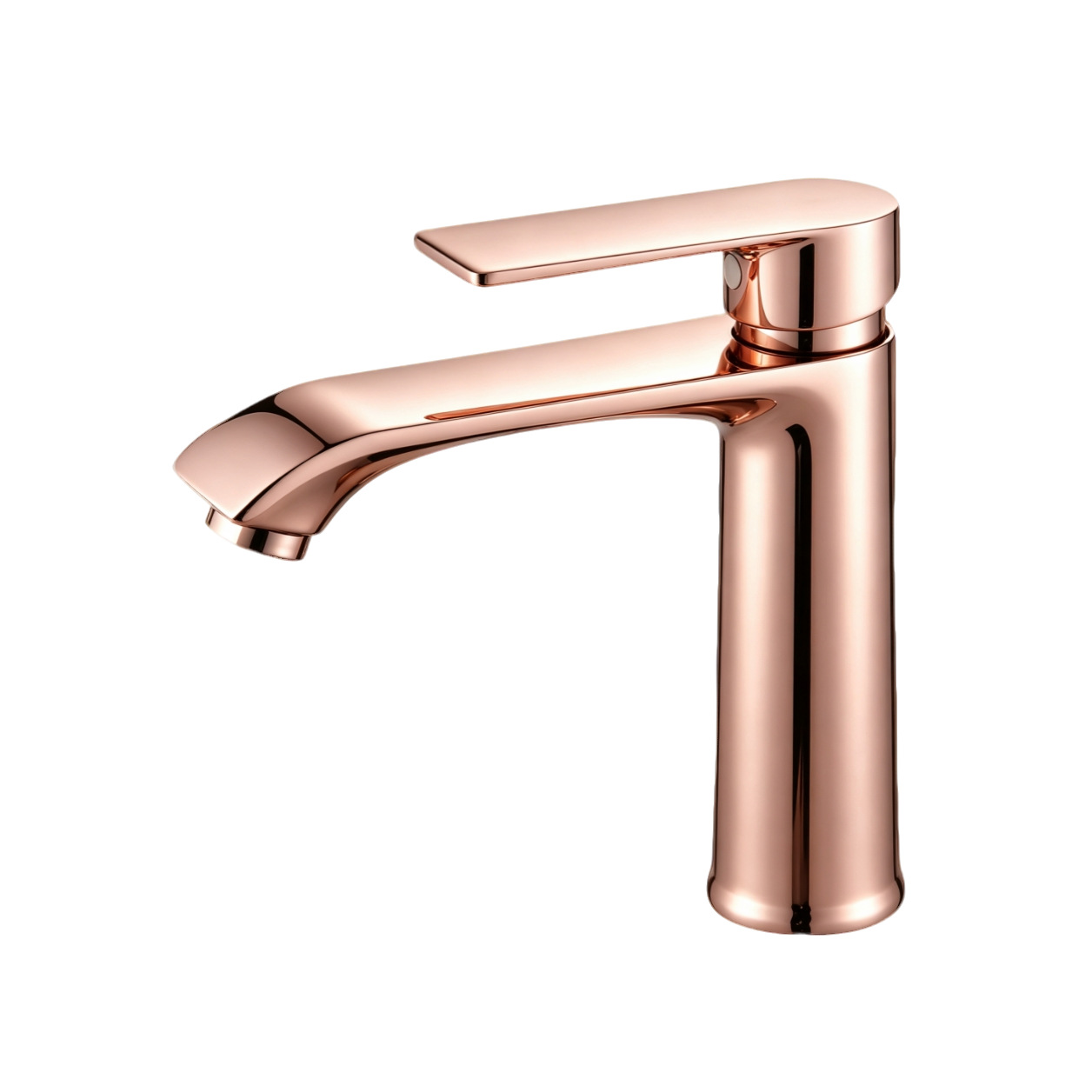 Matte Black Curved Spout Tall Vessel Basin Mixer Faucet