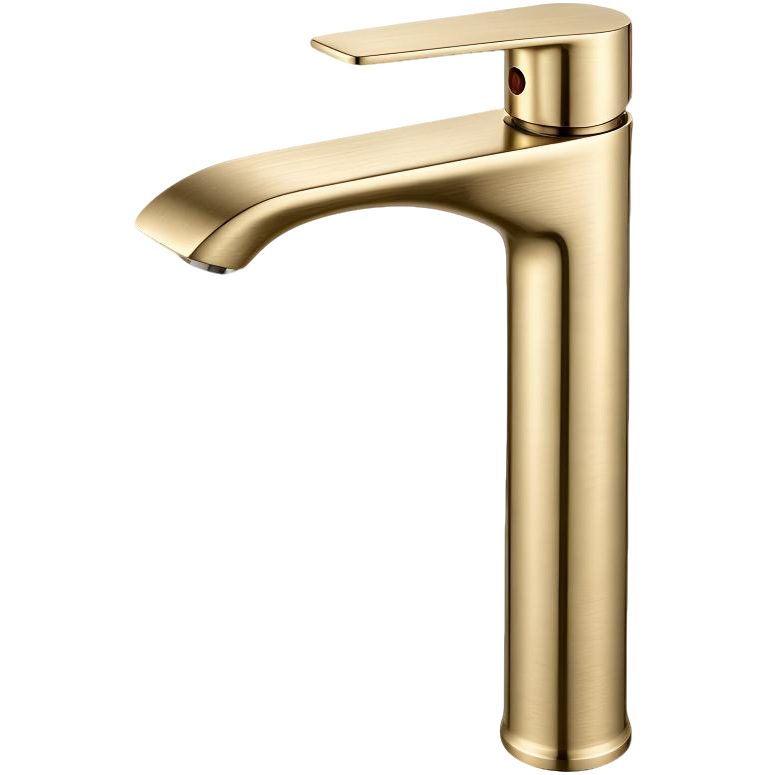 Matte Black Curved Spout Tall Vessel Basin Mixer Faucet