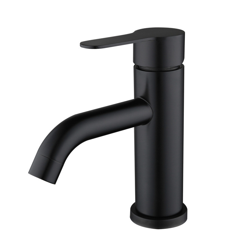 Brushed Stainless Steel Single Lever Basin Mixer Faucet
