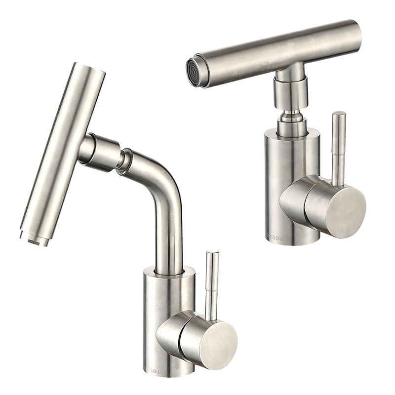 304 Stainless Steel Multi-angle Swivel Kitchen Mixer Faucet