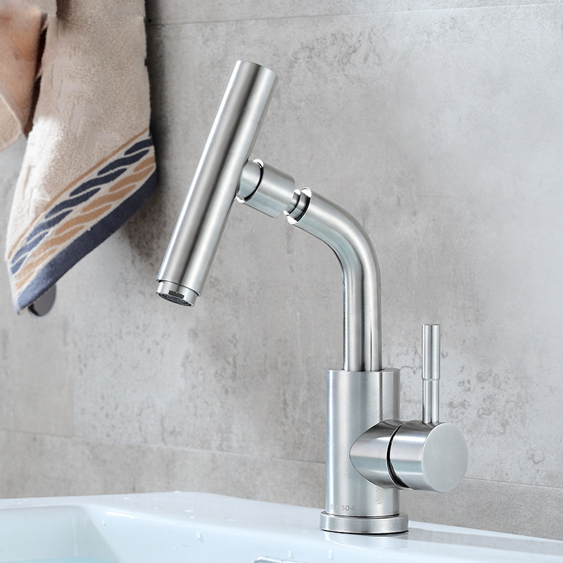 304 Stainless Steel Multi-angle Swivel Kitchen Mixer Faucet