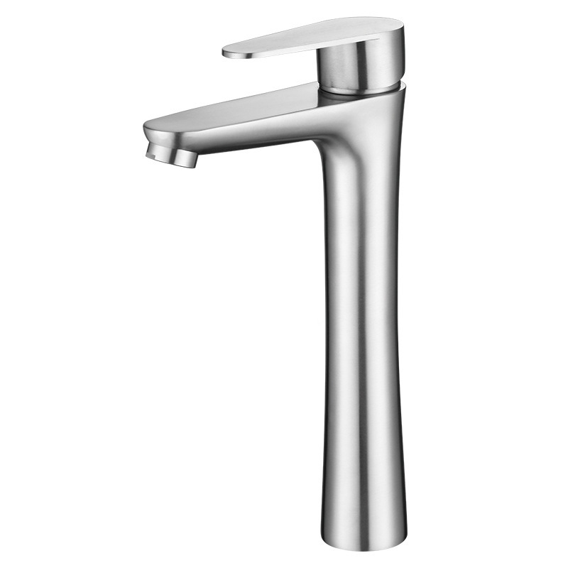 Tall 304 Stainless Steel Single Lever Vessel Basin Mixer Faucet