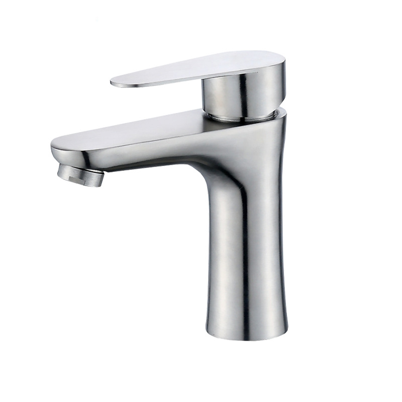 Tall 304 Stainless Steel Single Lever Vessel Basin Mixer Faucet
