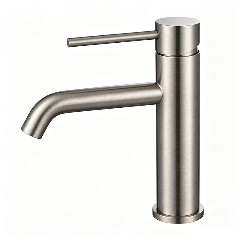 Matte Black Single Lever Basin Mixer Faucet, Solid Brass
