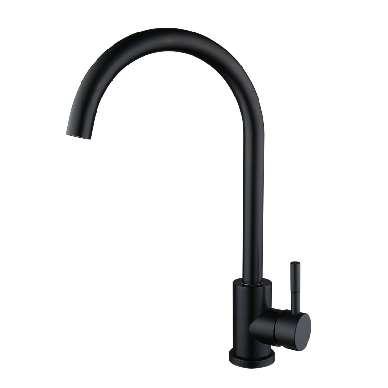 Brushed Nickel Single Lever High Arc Kitchen Mixer Faucet, Solid Brass