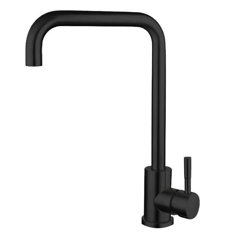 Brushed Nickel Single Lever High Arc Kitchen Mixer Faucet, Solid Brass