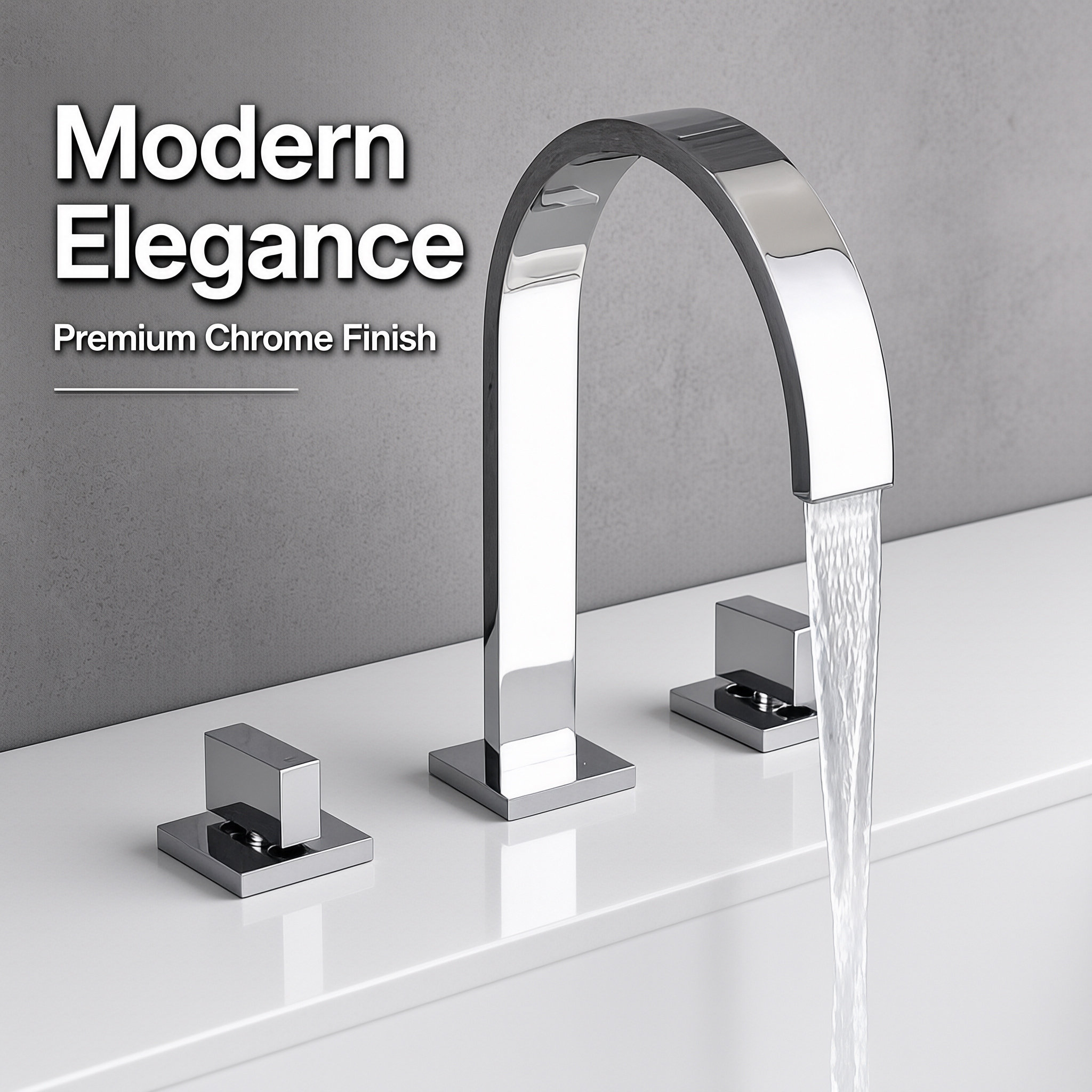 Gun Gray 5 Hole Deck Mount Bathtub Faucet Set, Freestanding Tub Tap with Handheld Shower Sprayer