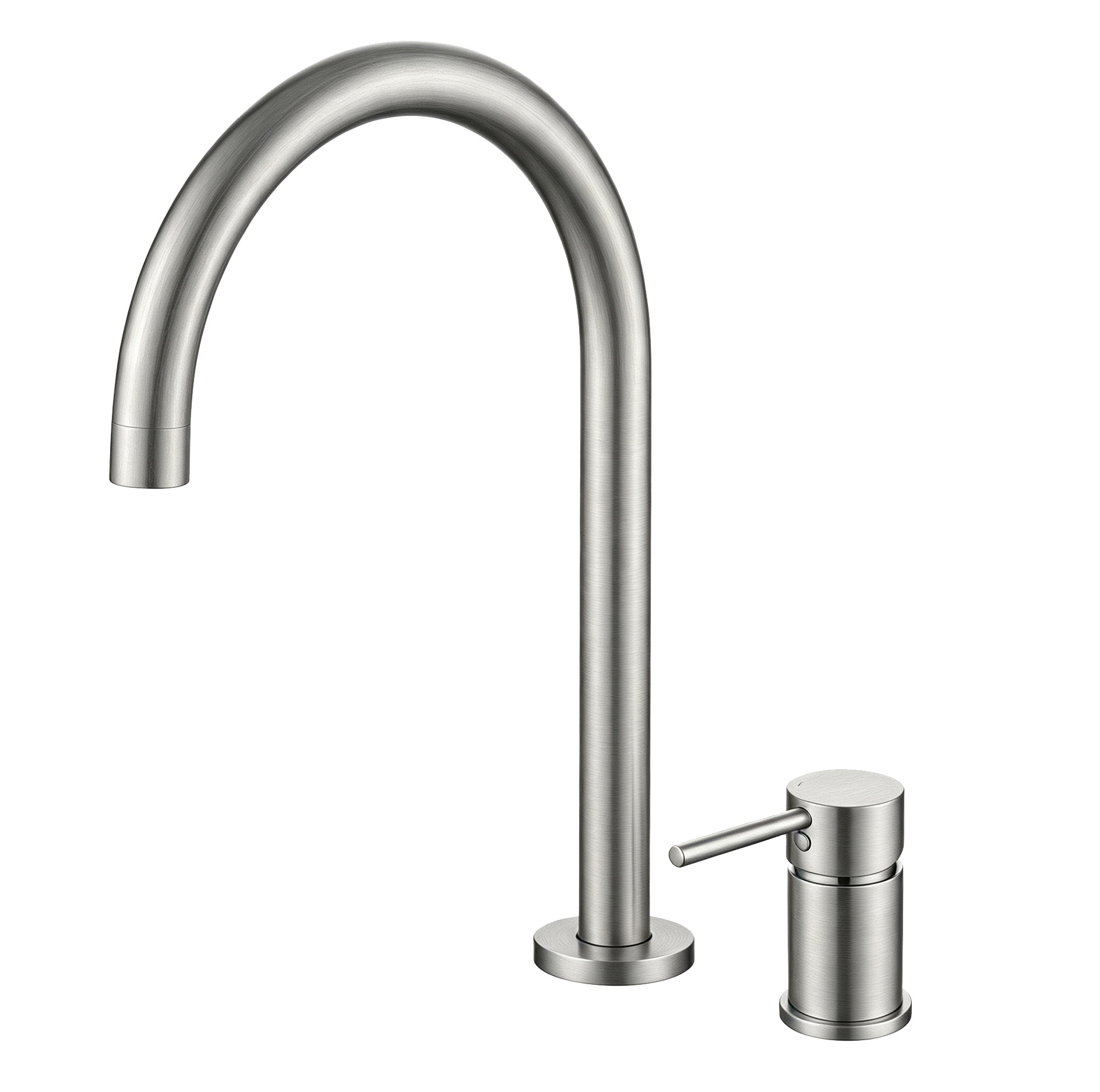 Brushed Gold 2 Hole Separate Handle Basin Faucet, Knurled Single Knob Bathroom Sink Tap
