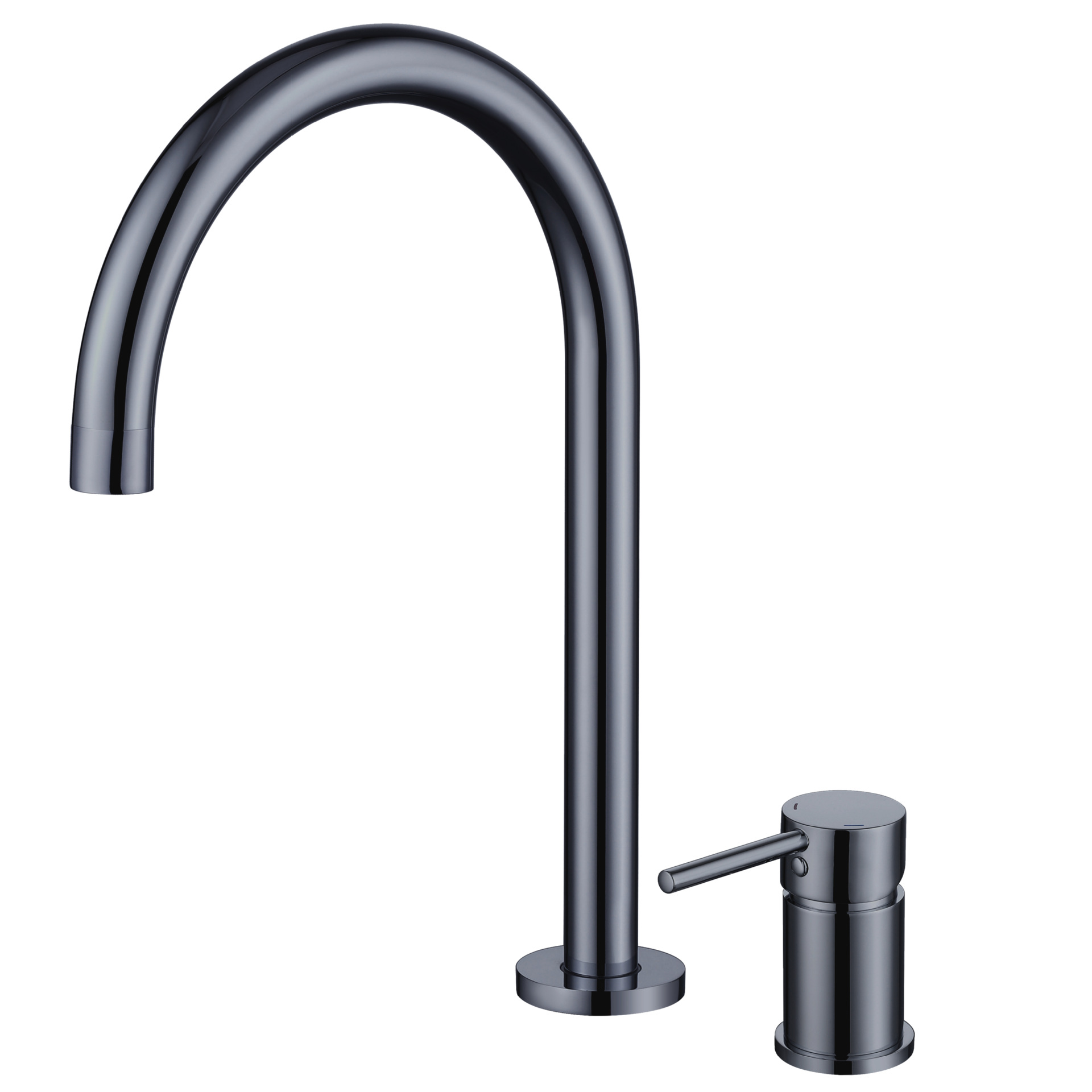 Brushed Gold 2 Hole Separate Handle Basin Faucet, Knurled Single Knob Bathroom Sink Tap