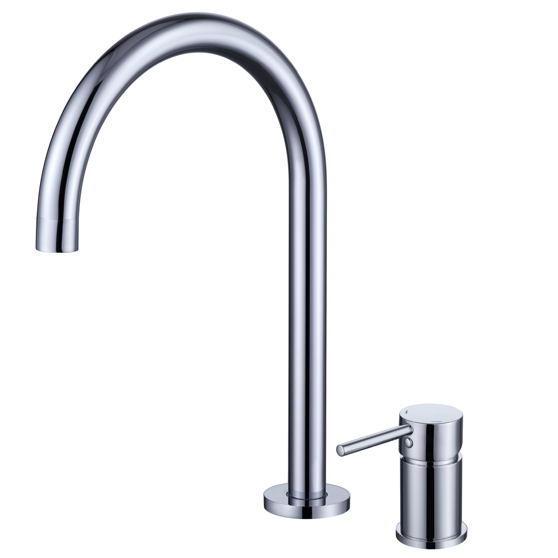Brushed Gold 2 Hole Separate Handle Basin Faucet, Knurled Single Knob Bathroom Sink Tap