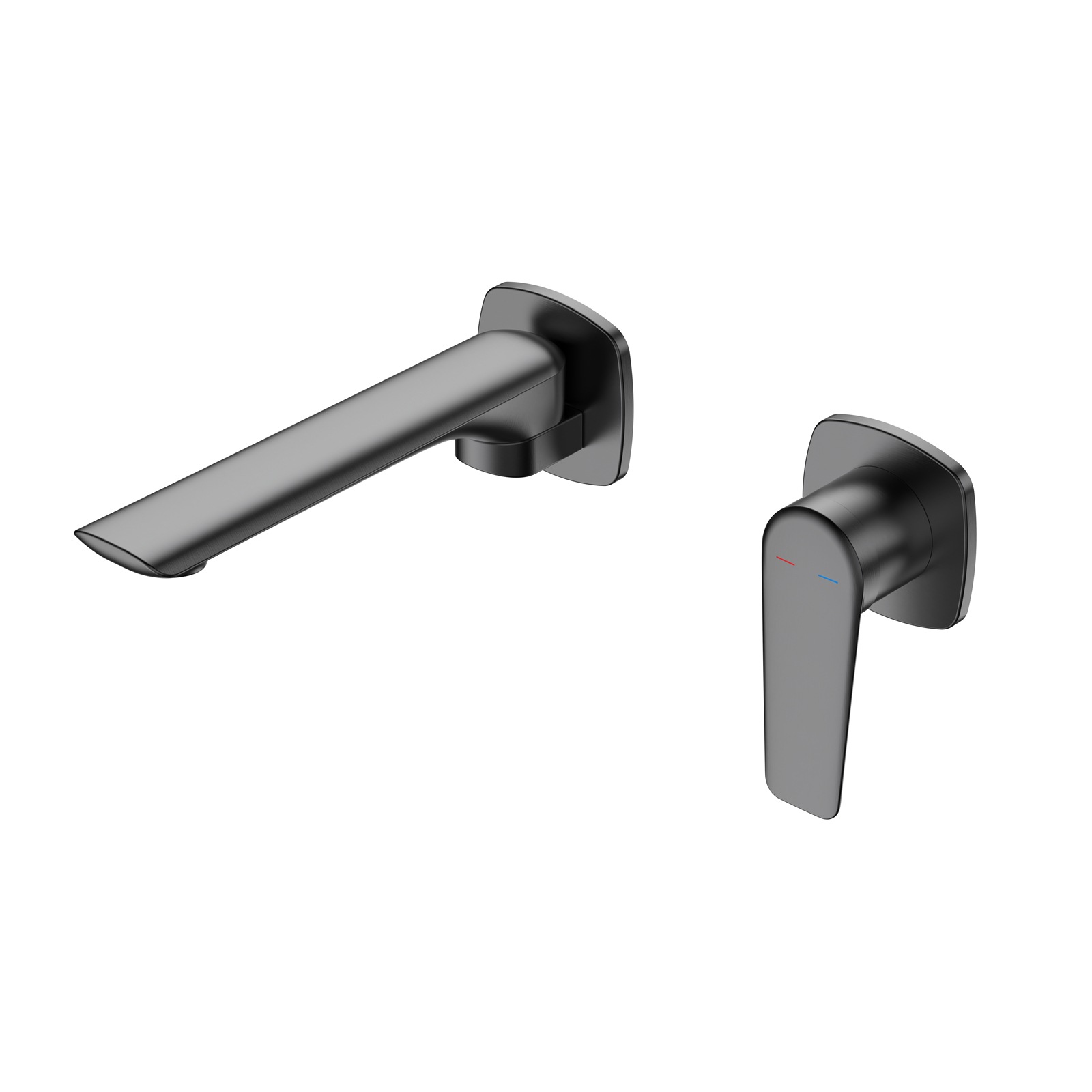 Rose Gold Wall Mounted Basin Faucet, Single Lever Concealed Bathroom Sink Tap