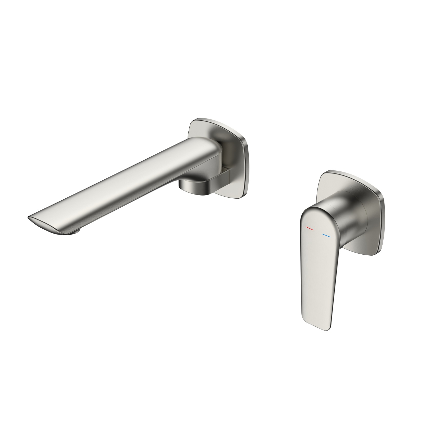 Rose Gold Wall Mounted Basin Faucet, Single Lever Concealed Bathroom Sink Tap
