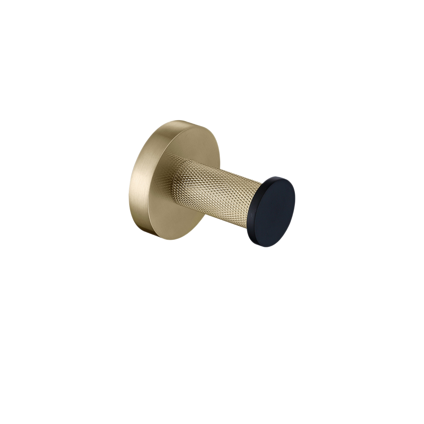 Black & Brushed Gold Bathroom Hardware Set, 4-Piece Knurled Bath Accessories Kit
