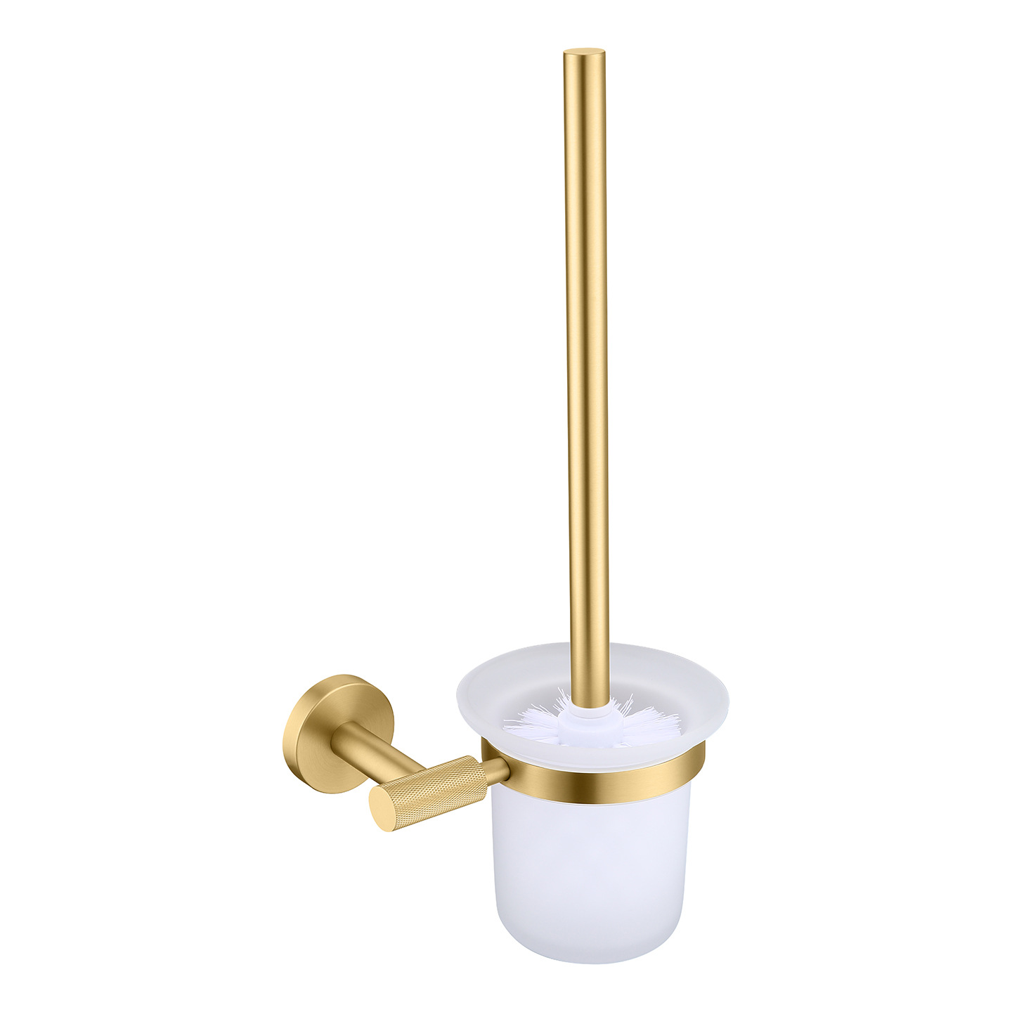 Brushed Gold Knurled Bathroom Hardware Set, 9-Piece Luxury Bath Accessories Kit
