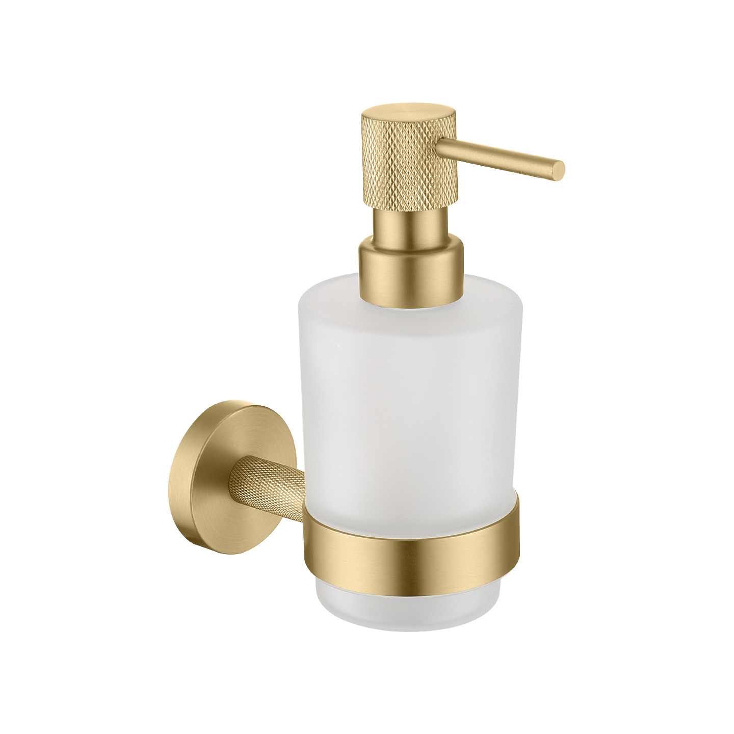 Brushed Gold Knurled Bathroom Hardware Set, 9-Piece Luxury Bath Accessories Kit