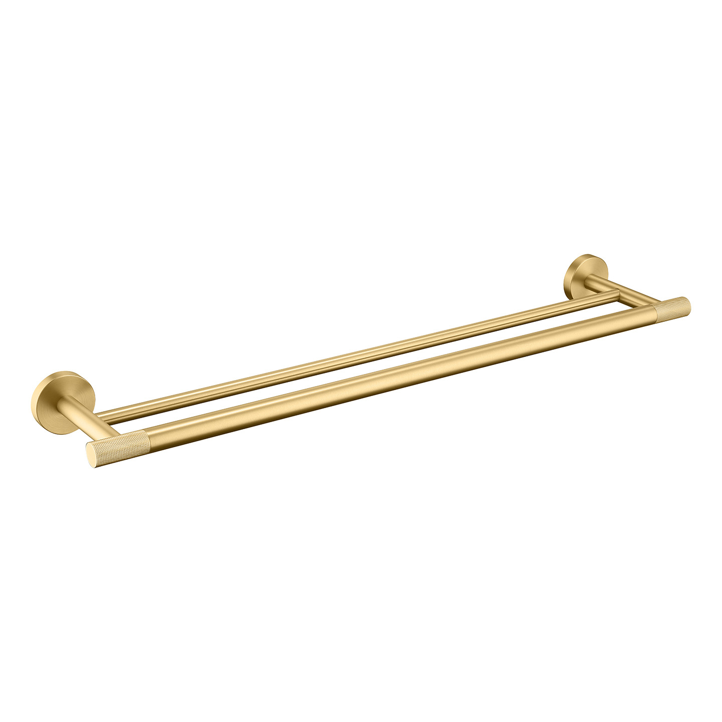 Brushed Gold Knurled Bathroom Hardware Set, 9-Piece Luxury Bath Accessories Kit