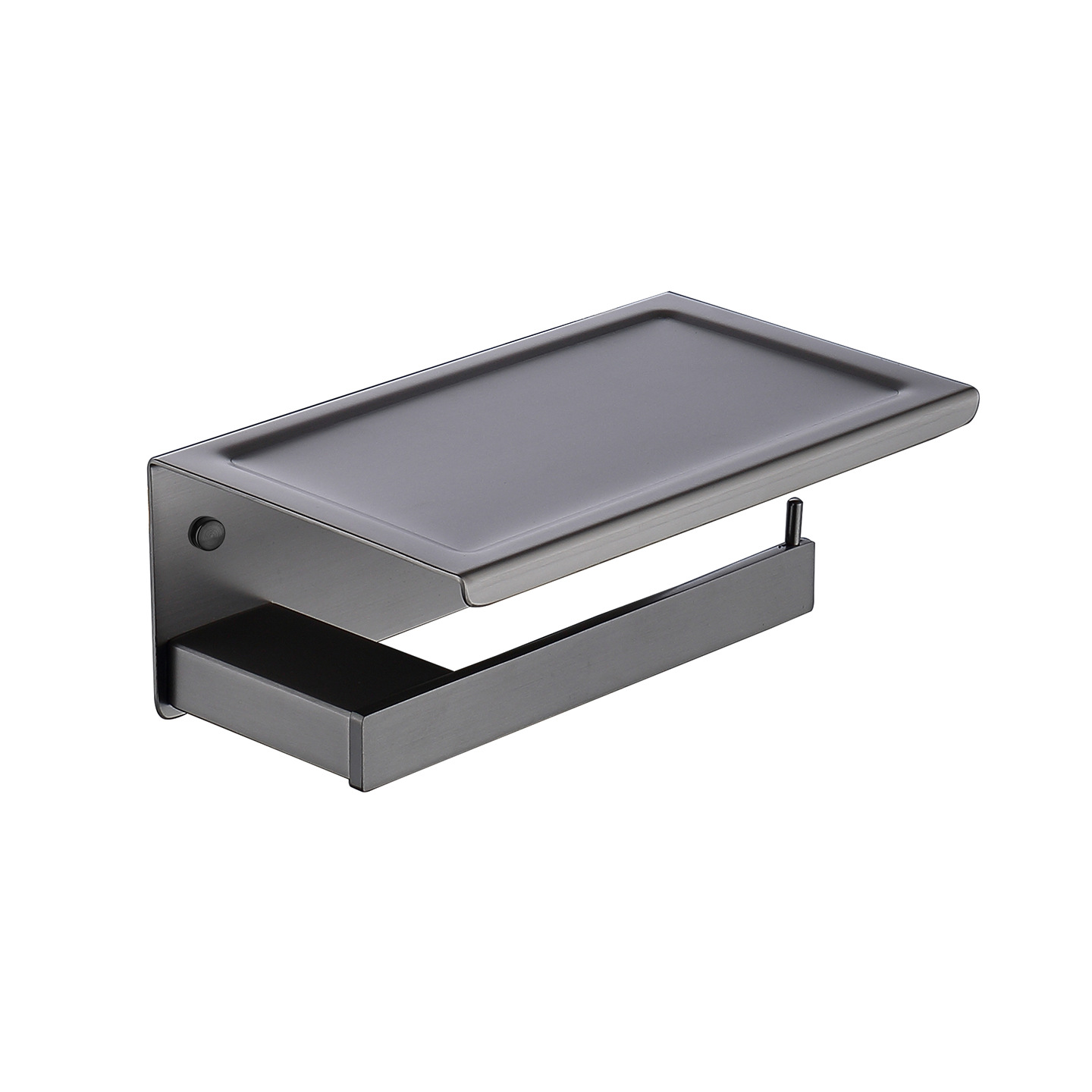 Gunmetal Gray 9-Piece Bathroom Hardware Set, Wall Mount Modern Bath Accessories Kit