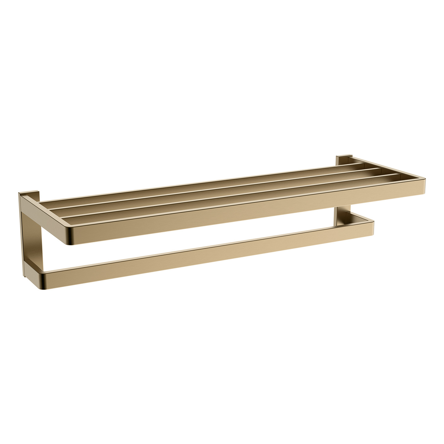 Brushed Gold 8-Piece Bathroom Hardware Set, Wall Mount Modern Bath Accessories Kit