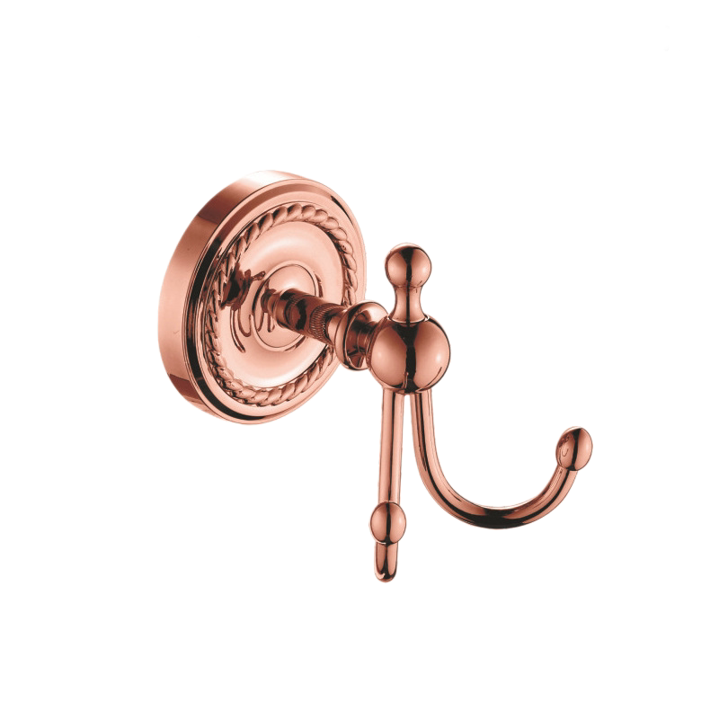 Rose Gold 6-Piece Vintage Bathroom Hardware Set, Wall Mount Luxury Bath Accessories Kit