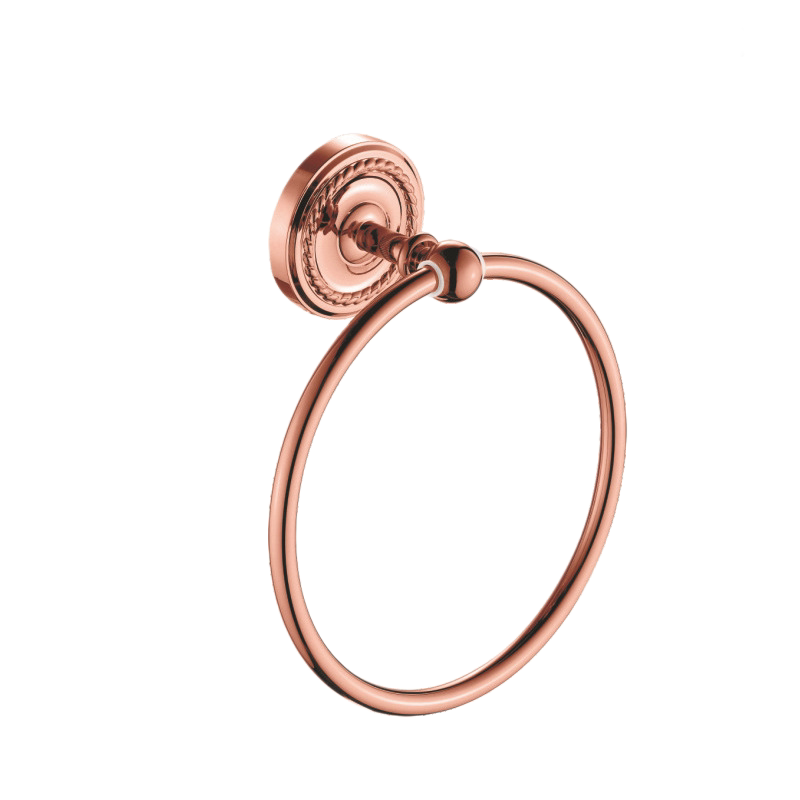 Rose Gold 6-Piece Vintage Bathroom Hardware Set, Wall Mount Luxury Bath Accessories Kit