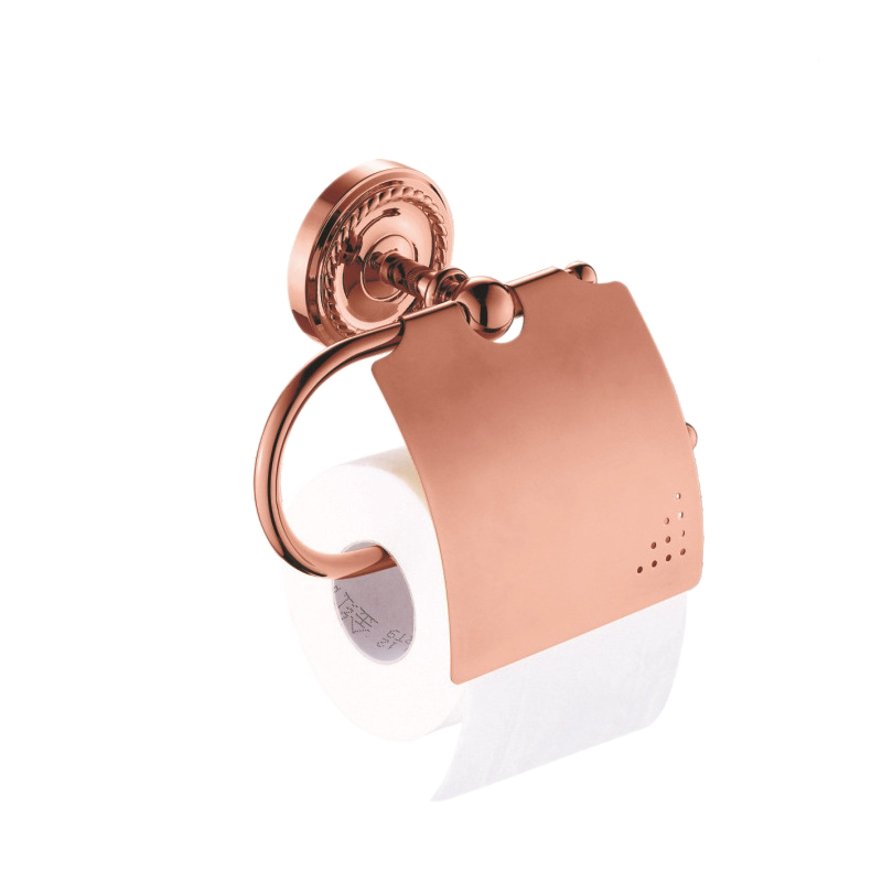 Rose Gold 6-Piece Vintage Bathroom Hardware Set, Wall Mount Luxury Bath Accessories Kit