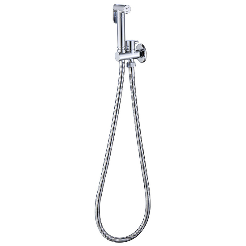 Matte Black Bidet Sprayer Set, Wall Mount Handheld Toilet Sprayer with Angle Valve & Metal Braided Hose