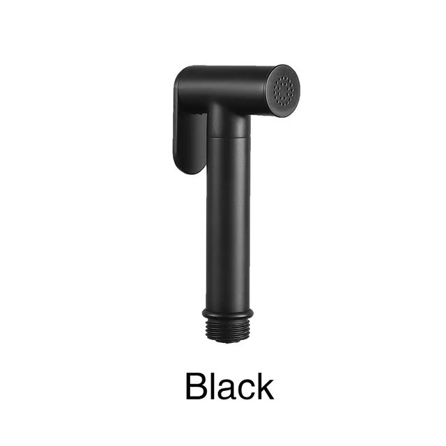Polished Gold Handheld Bidet Sprayer Head, Metal Toilet Spray Gun Replacement Nozzle with Holder
