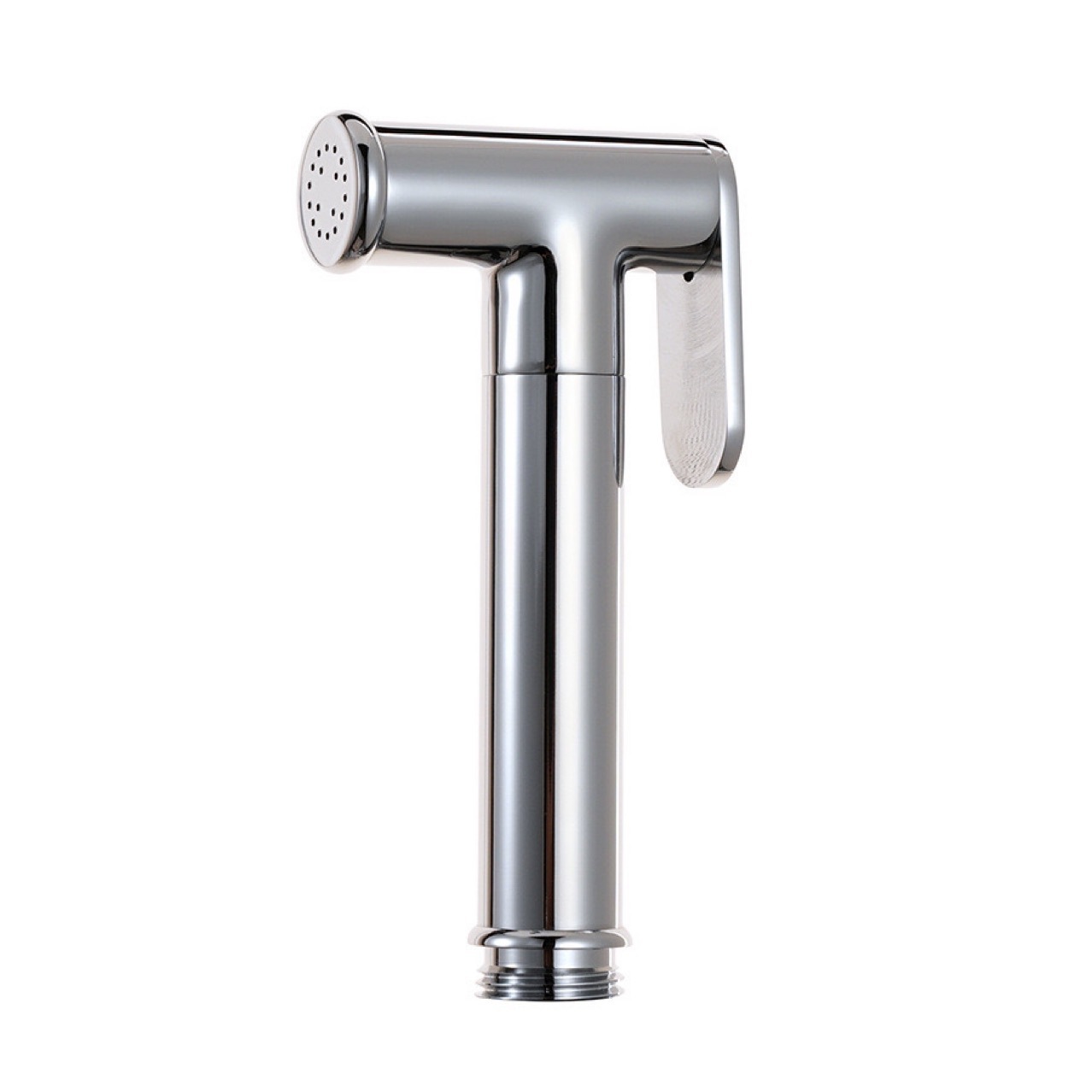 Polished Gold Handheld Bidet Sprayer Head, Metal Toilet Spray Gun Replacement Nozzle with Holder