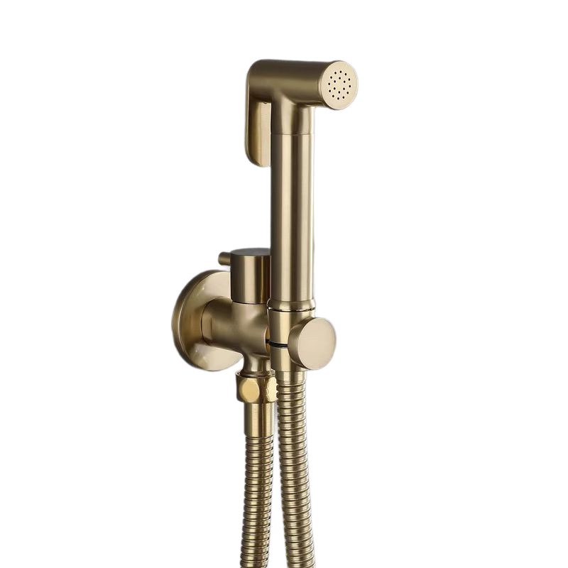 Matte Black Wall Mount Bidet Sprayer Set, Handheld Toilet Spray Kit with Angle Valve & Metal Braided Hose